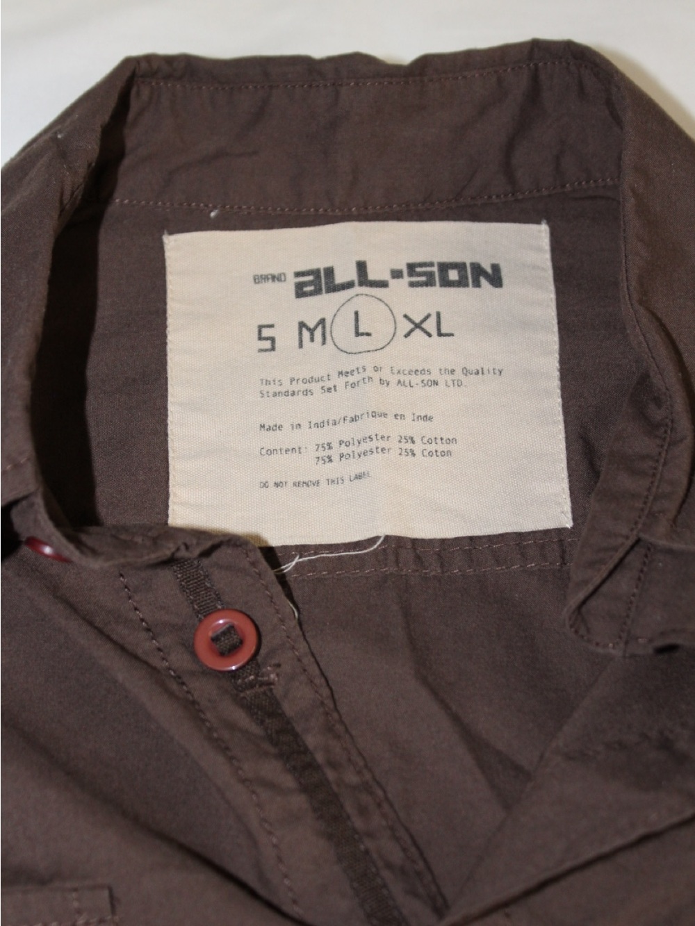 Men's Casual Button-Down Shirt in Brown